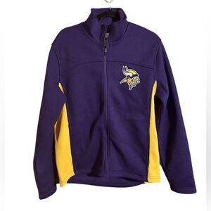 NFL Minnesota Vikings Men’s Waffle Knit Full Zip Fleece Lined Jacket Size Medium